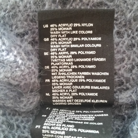 H&M Dusky Blue Crochet Wrap Sweater Small - Picture 5 of 5